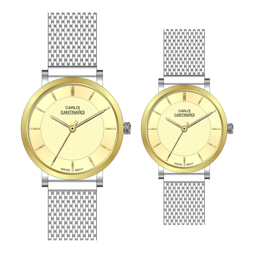 Carlo Cantinaro CC3001SM005 Partnerset Zegarek damski Zegarek męski